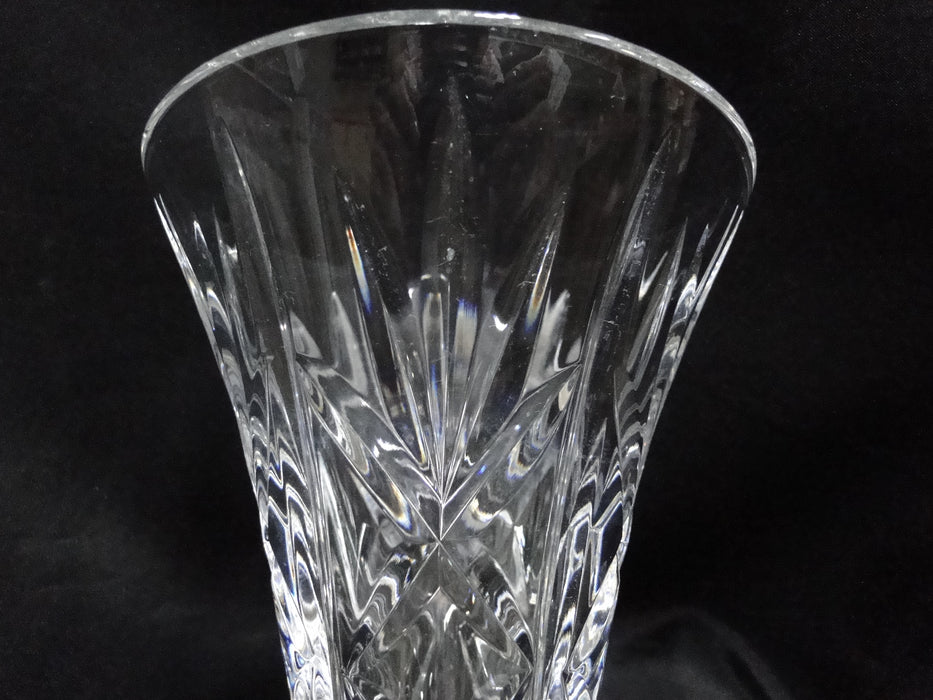 Waterford Crystal Kilrane, Fan & Vertical Cuts: Flower Vase, 8" Tall
