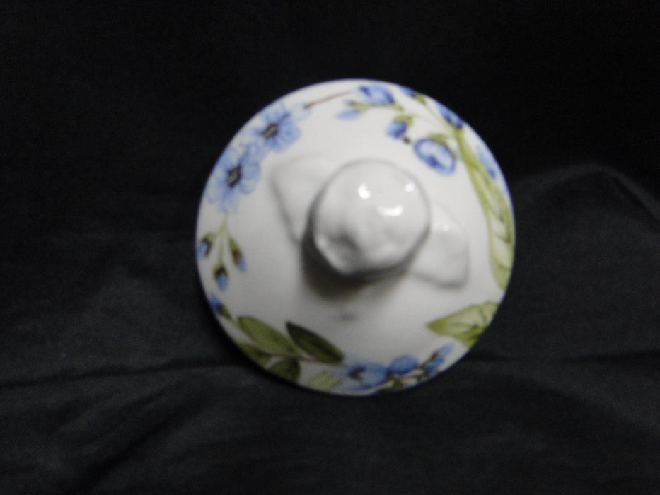 222 Fifth Lyanna Blue, Blue Flowers: Teapot & Lid, 7" Tall