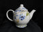 222 Fifth Lyanna Blue, Blue Flowers: Teapot & Lid, 7" Tall