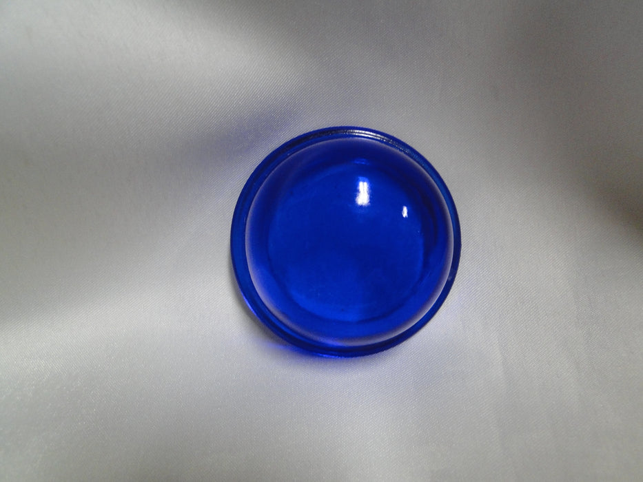 Silverplate & Cobalt Glass: Small Footed Holder w/ Blue Glass Bowl, 2"