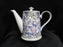 Grace's Teaware Purple Florals on White: Teapot & Lid, 7"Tall