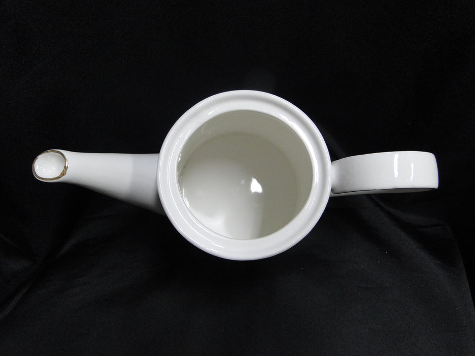 Grace's Teaware Purple Florals on White: Teapot & Lid, 7"Tall