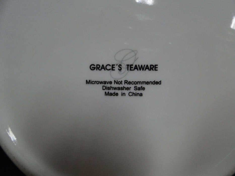 Grace's Teaware Purple Florals on White: Teapot & Lid, 7"Tall