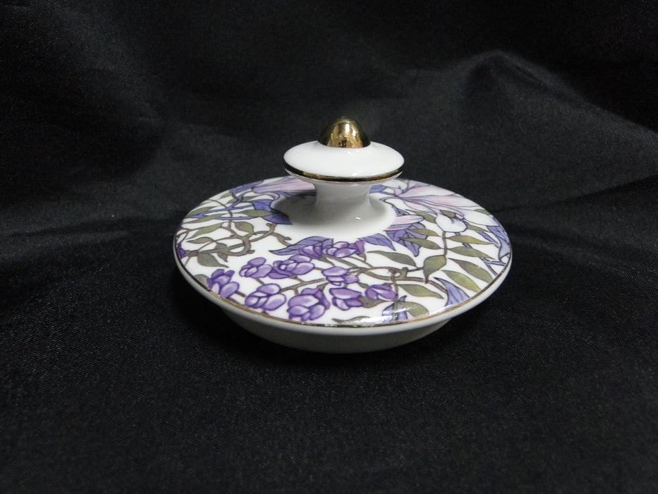 Grace's Teaware Purple Florals on White: Teapot & Lid, 7"Tall