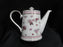 Grace's Teaware Pink Roses & Pink Band on White: Teapot & Lid, 7"Tall