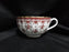 Spode Fleur de Lys Red, Y7481, Gold Trim, Bone: Flat Cup & Saucer Set, 2 1/8"