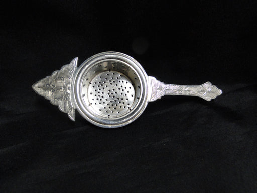 EPNS, Electroplated Nickle Silver: Tea Strainer, 6" Long x 2 1/2" Wide
