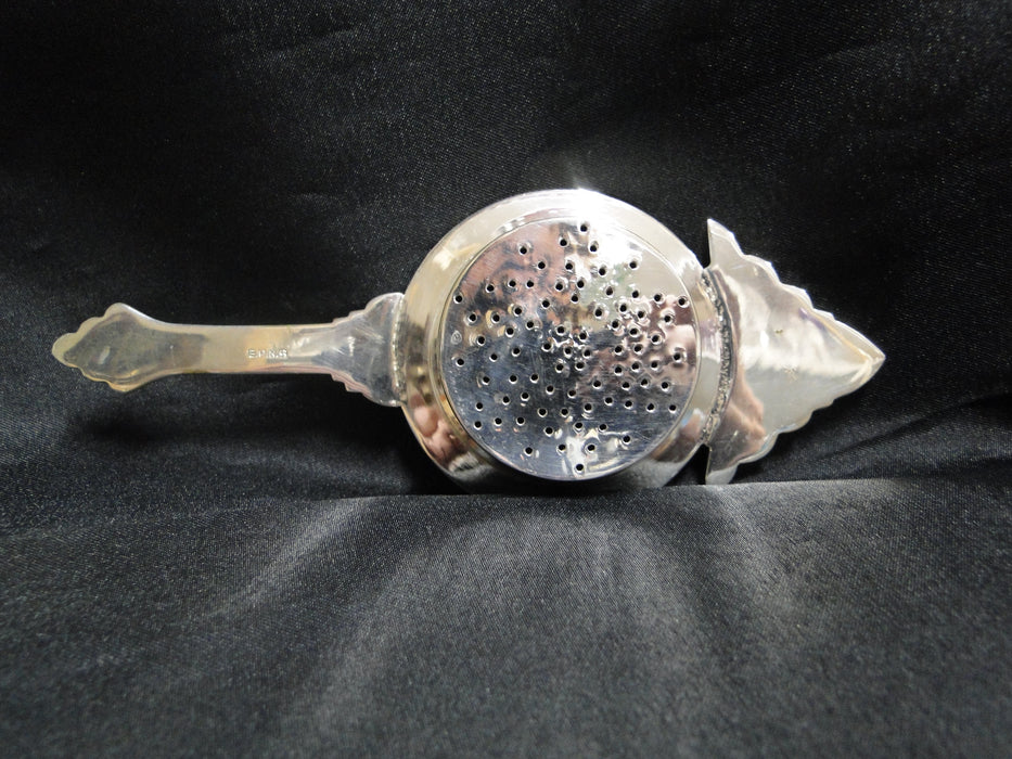 EPNS, Electroplated Nickle Silver: Tea Strainer, 6" Long x 2 1/2" Wide