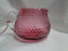 Pilgrim Bennington Cranberry Glass, Embossed: Creamer & Open Sugar Bowl Set