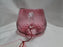 Pilgrim Bennington Cranberry Glass, Embossed: Creamer & Open Sugar Bowl Set