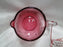 Pilgrim Bennington Cranberry Glass, Embossed: Creamer & Open Sugar Bowl Set