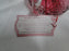 Pilgrim Bennington Cranberry Glass, Embossed: Creamer & Open Sugar Bowl Set