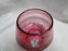 Pilgrim Bennington Cranberry Glass, Embossed: Creamer & Open Sugar Bowl Set