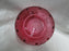 Pilgrim Bennington Cranberry Glass, Embossed: Creamer & Open Sugar Bowl Set