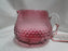 Pilgrim Bennington Cranberry Glass, Embossed: Creamer & Open Sugar Bowl Set