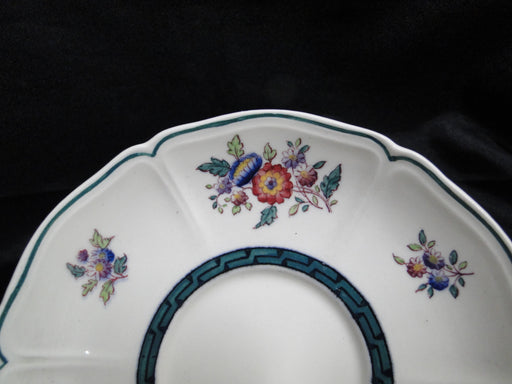 Wedgwood Floral, A6793, Flowers, Green Trim: 5 5/8" Saucer (s) Only