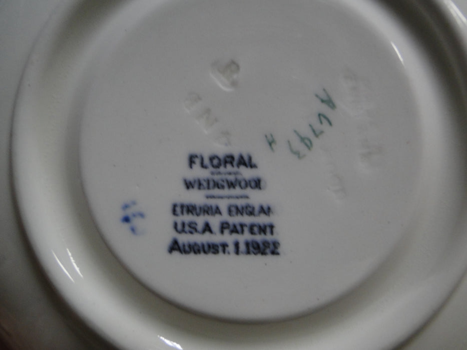 Wedgwood Floral, A6793, Flowers, Green Trim: 5 5/8" Saucer (s) Only