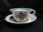 Wedgwood Floral, A6793, Flowers, Green Trim: Cup & Saucer Set (s), 2 1/4"