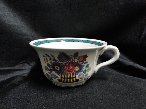 Wedgwood Floral, A6793, Flowers, Green Trim: Cup & Saucer Set (s), 2 1/4"