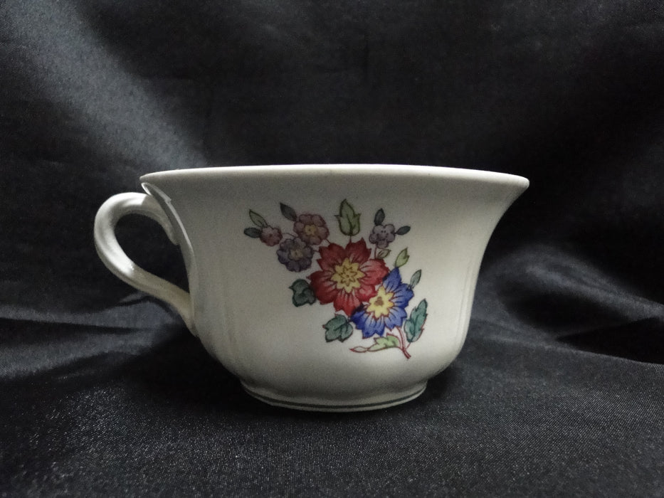 Wedgwood Floral, A6793, Flowers, Green Trim: Cup & Saucer Set (s), 2 1/4"