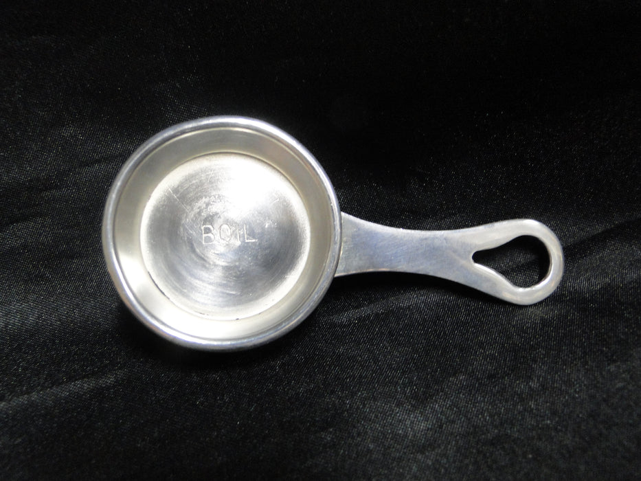 Silverplate 2-Sided Egg Server w/ POACH & BOIL Imprints, 3 5/8" Long