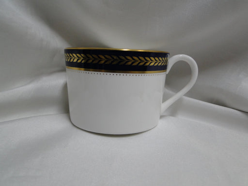Coalport Blue Wheat, Gold Laurel on Cobalt: Flat Cup & Saucer Set (s), 2 1/4"