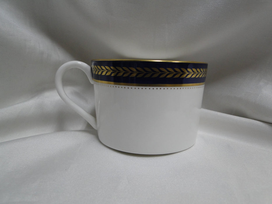 Coalport Blue Wheat, Gold Laurel on Cobalt: Flat Cup & Saucer Set (s), 2 1/4"