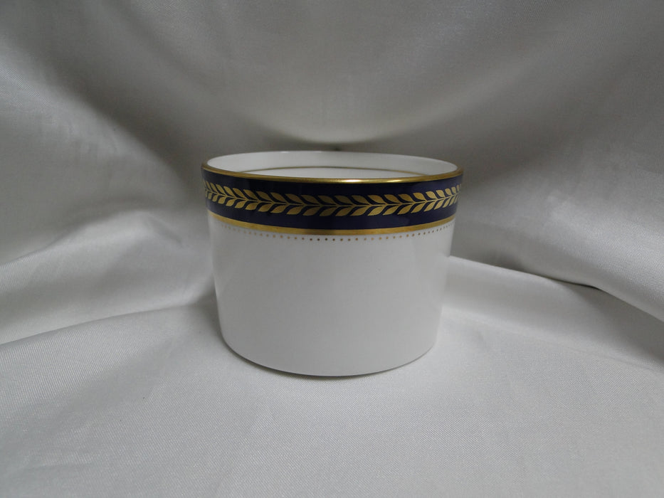 Coalport Blue Wheat, Gold Laurel on Cobalt: Flat Cup & Saucer Set (s), 2 1/4"