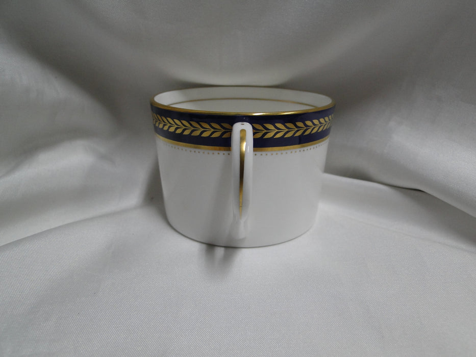 Coalport Blue Wheat, Gold Laurel on Cobalt: Flat Cup & Saucer Set (s), 2 1/4"