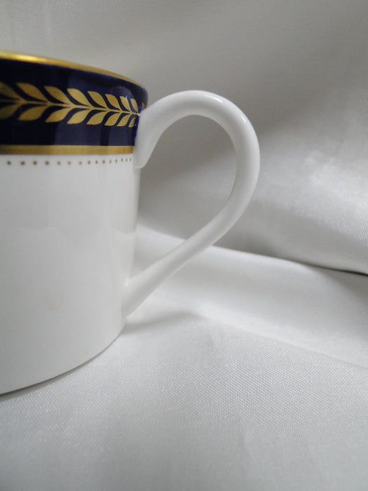 Coalport Blue Wheat, Gold Laurel on Cobalt: Flat Cup & Saucer Set (s), 2 1/4"