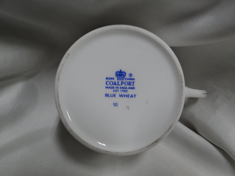Coalport Blue Wheat, Gold Laurel on Cobalt: Flat Cup & Saucer Set (s), 2 1/4"