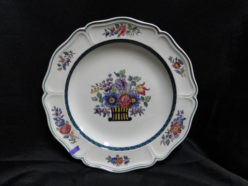 Wedgwood Floral, A6793, Flowers, Green Trim: Salad Plate, 8 1/8", As Is
