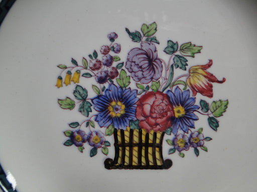 Wedgwood Floral, A6793, Flowers, Green Trim: Salad Plate, 8 1/8", As Is