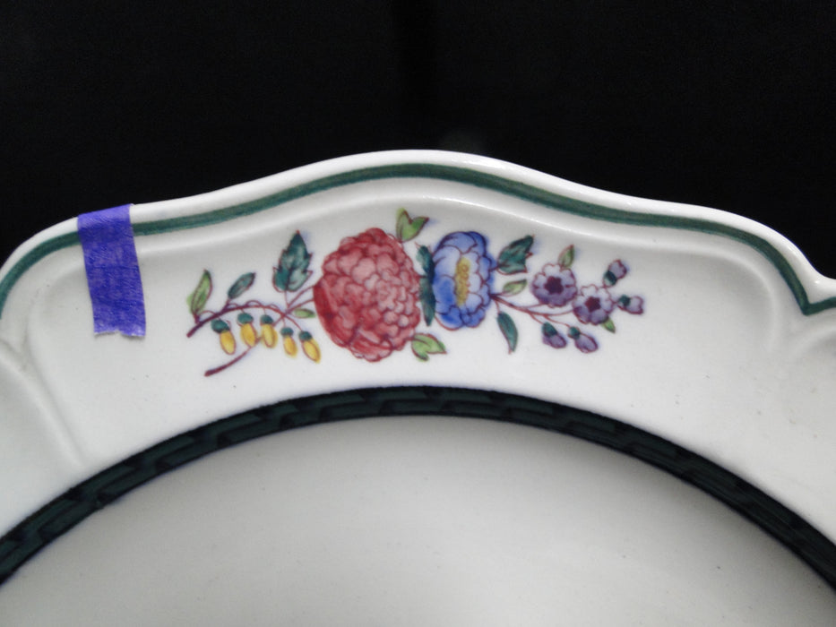 Wedgwood Floral, A6793, Flowers, Green Trim: Salad Plate, 8 1/8", As Is