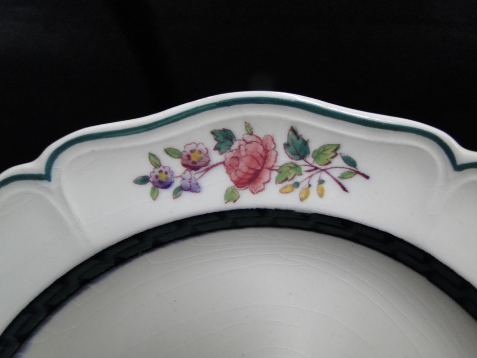 Wedgwood Floral, A6793, Flowers, Green Trim: Bread Plate (s), 6 3/8", Crazing