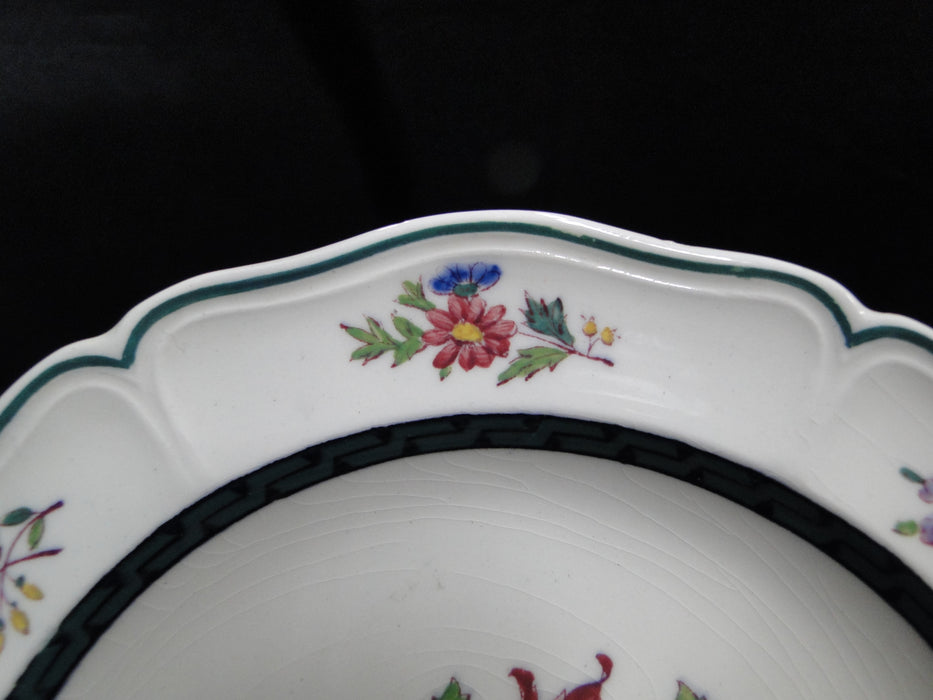Wedgwood Floral, A6793, Flowers, Green Trim: Bread Plate (s), 6 3/8", Crazing