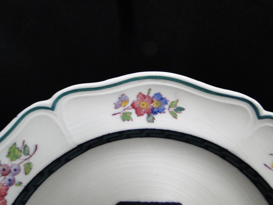 Wedgwood Floral, A6793, Flowers, Green Trim: Bread Plate (s), 6 3/8", Crazing