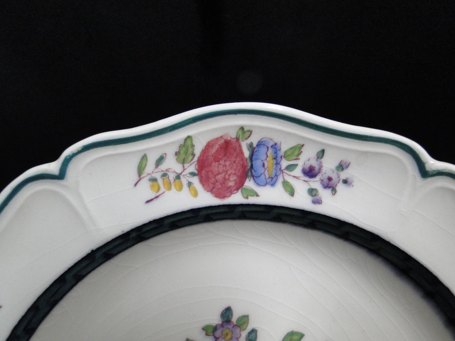 Wedgwood Floral, A6793, Flowers, Green Trim: Bread Plate (s), 6 3/8", Crazing