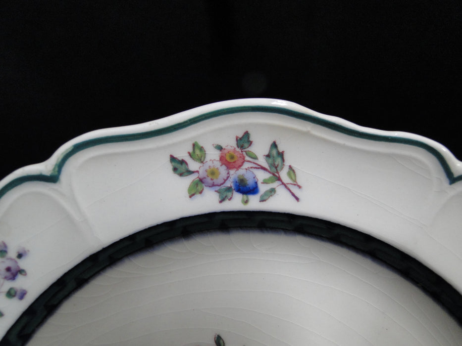 Wedgwood Floral, A6793, Flowers, Green Trim: Bread Plate (s), 6 3/8", Crazing