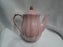 Grace's Teaware Pink w/ Gold Trim, Fluted: Teapot & Lid, 8"