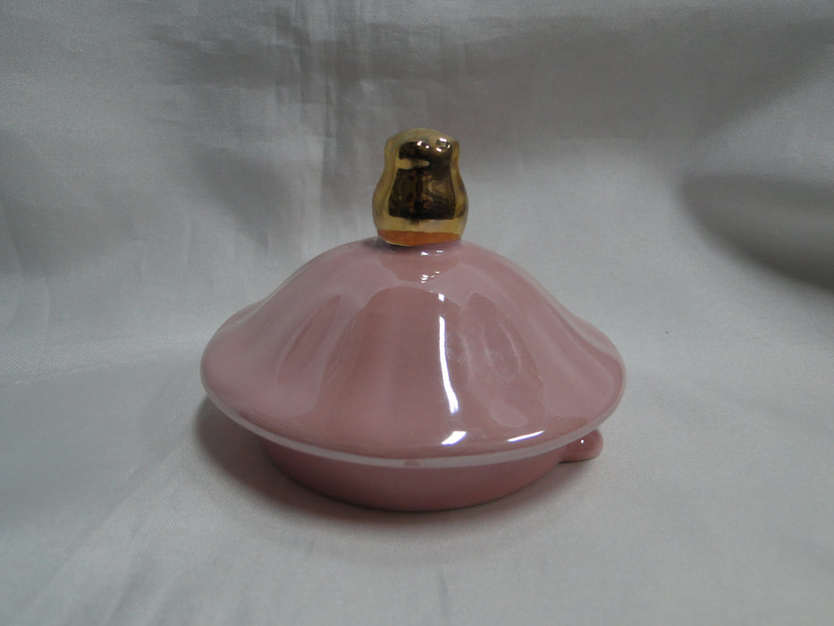 Grace's Teaware Pink w/ Gold Trim, Fluted: Teapot & Lid, 8"