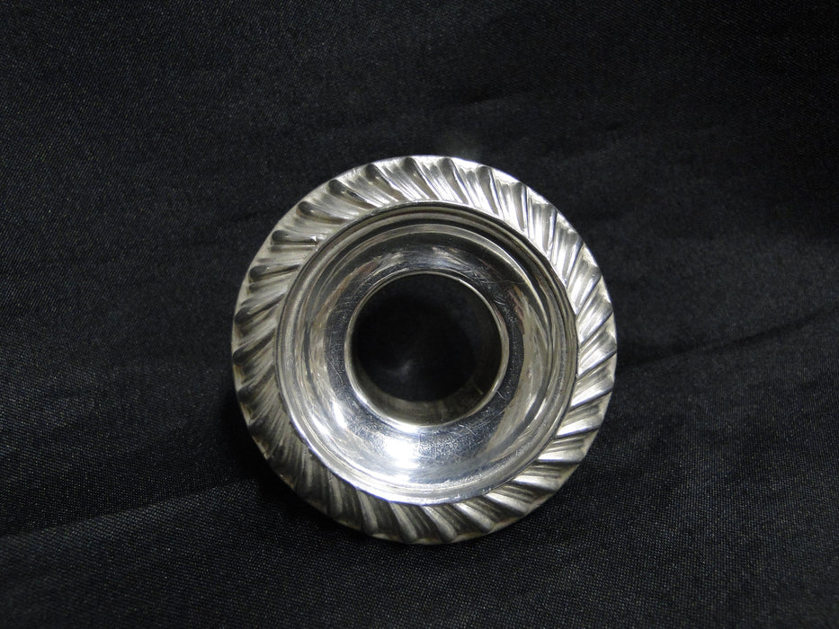 Silverplate w/ Rope Edge: Candlestick Holder w/ Thumb Rest, Hanging Snuffer