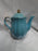Grace's Teaware Teal w/ Gold Trim, Fluted: Teapot & Lid, 8" Tall