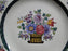 Wedgwood Floral, A6793, Flowers, Green Trim: Bread Plate (s), 6 3/8", As Is