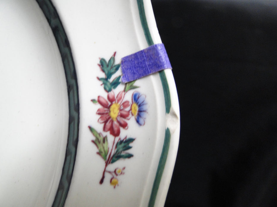 Wedgwood Floral, A6793, Flowers, Green Trim: Bread Plate (s), 6 3/8", As Is