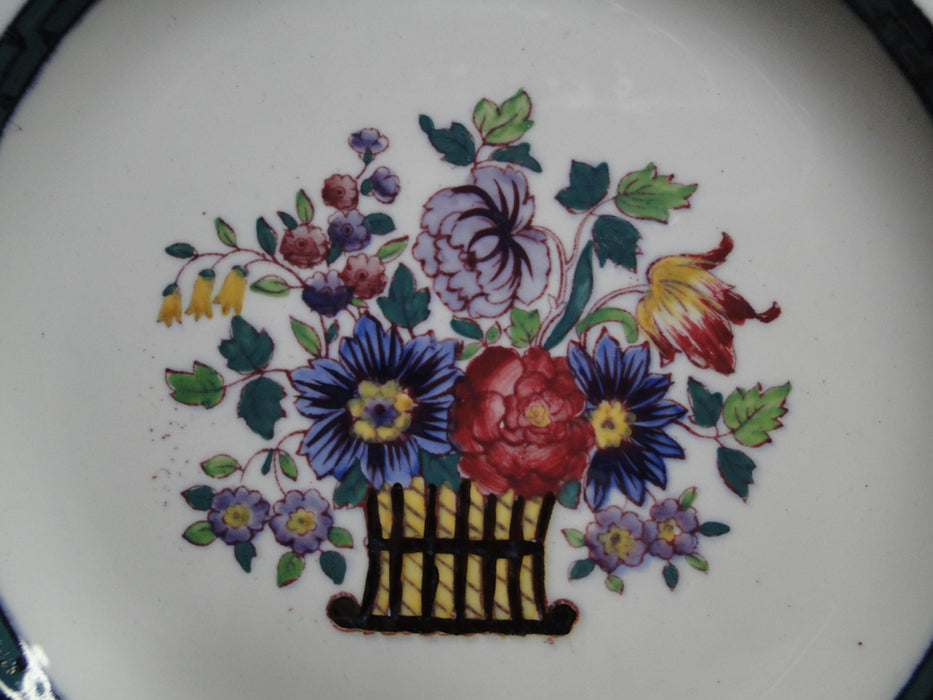 Wedgwood Floral, A6793, Flowers, Green Trim: Bread Plate (s), 6 3/8", As Is