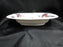 Coalport St Louis, White w/ Blue, Rust, Gold: Oval Serving Bowl, 9 3/8"