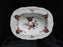 Coalport St Louis, White w/ Blue, Rust, Gold: Oval Serving Bowl, 9 3/8"