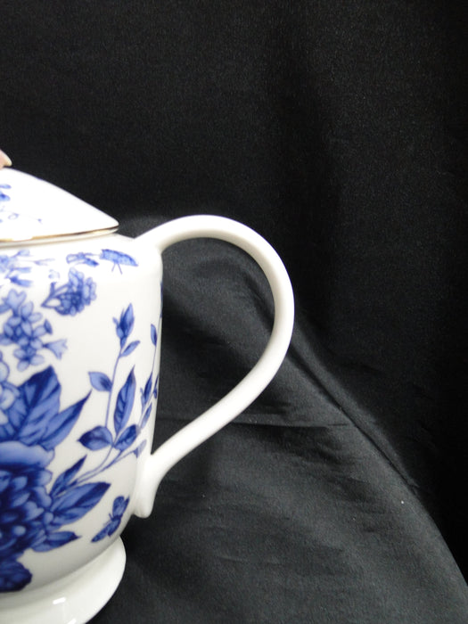 Grace's Teaware Blue Florals on White: Teapot & Lid, 7 1/4"Tall