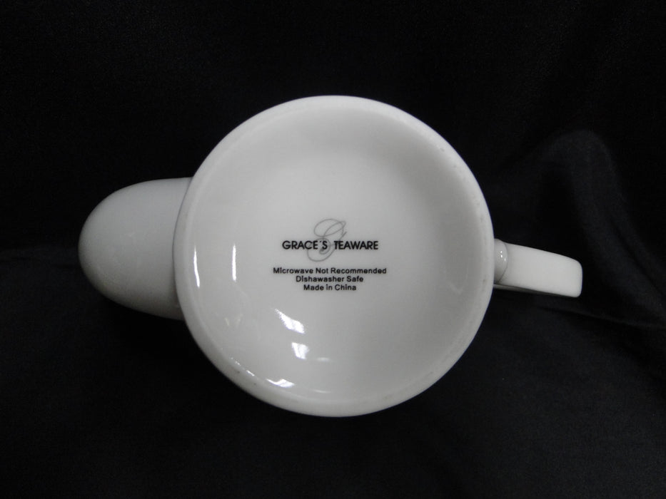 Grace's Teaware Blue Florals on White: Teapot & Lid, 7 1/4"Tall